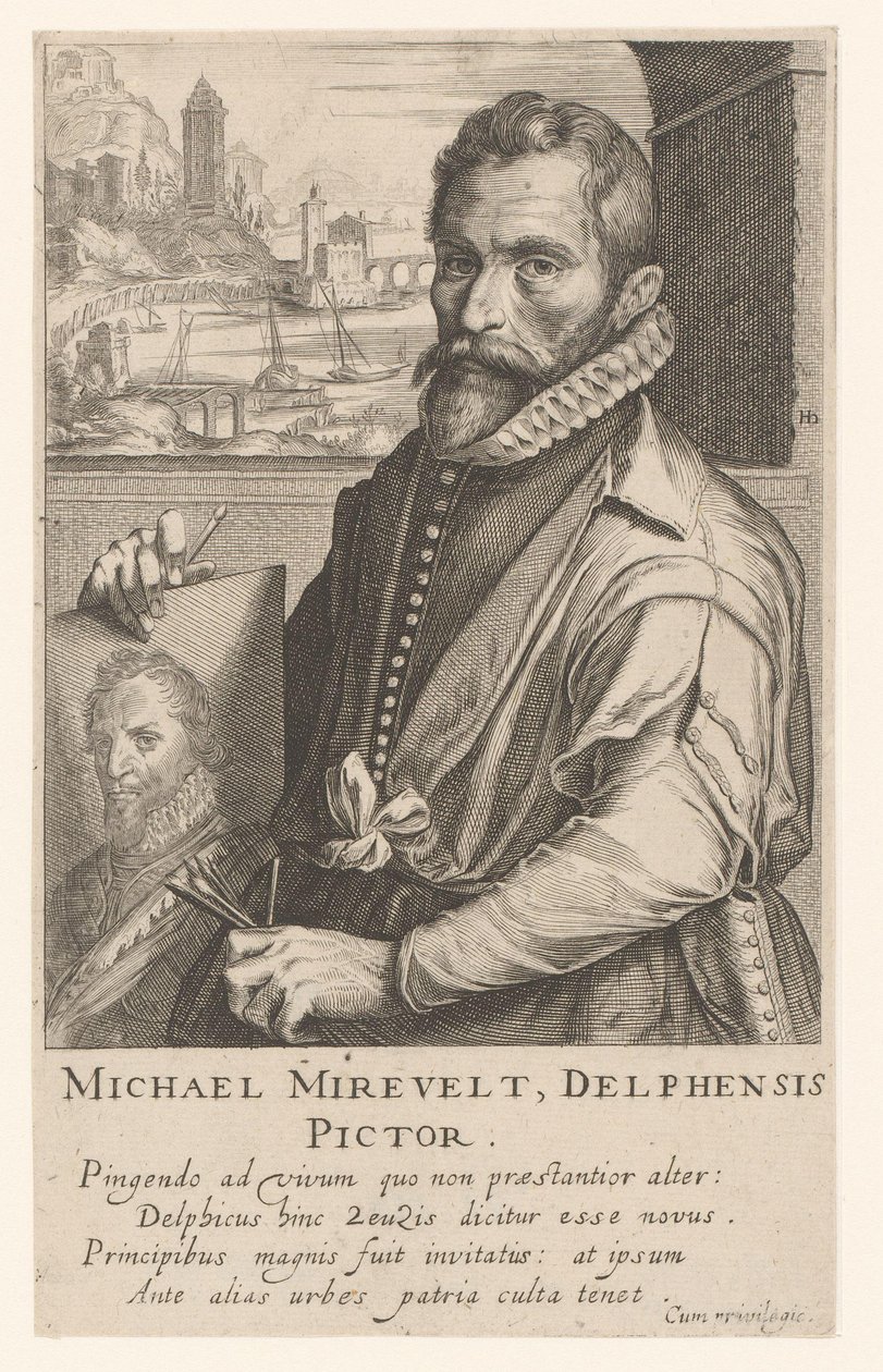 Portret Michiela Mierevelta autorstwa Simon Frisius