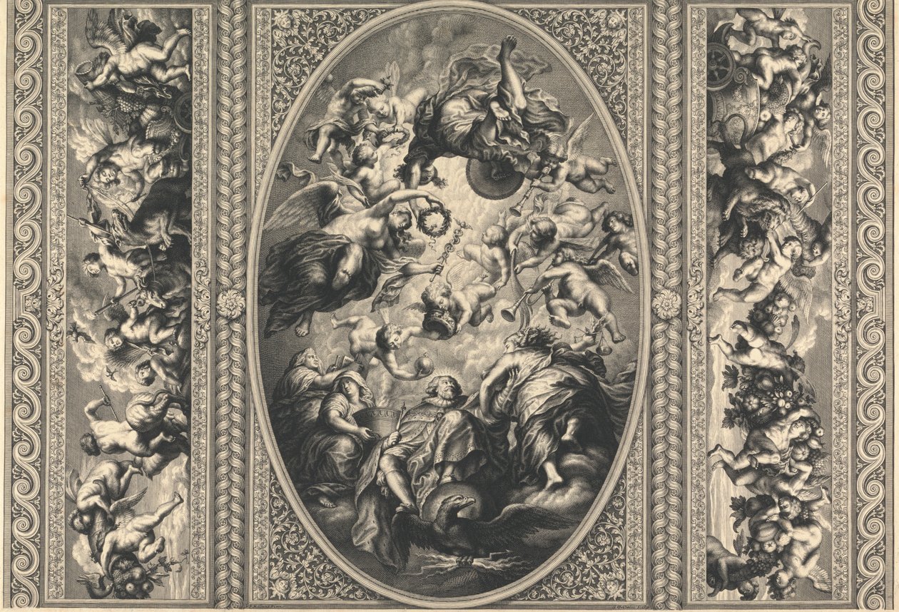 Sufit w Banqueting House w Whitehall autorstwa Simon Gribelin