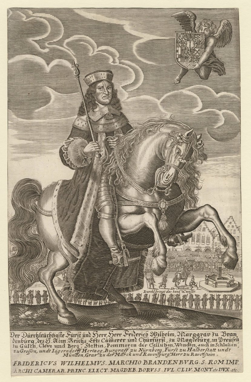 Portret Fryderyka Wilhelma 1620-1688, elektora brandenburskiego, księcia pruskiego, 1680 autorstwa Simon Grimm