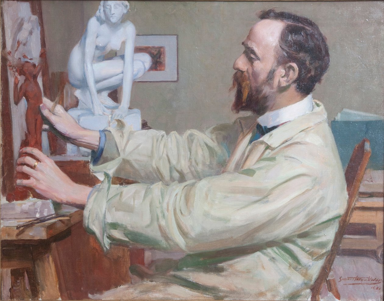 „Sir William Goscombe John”, 1860-1952, ok. 1900 autorstwa Simon Harmon Vedder