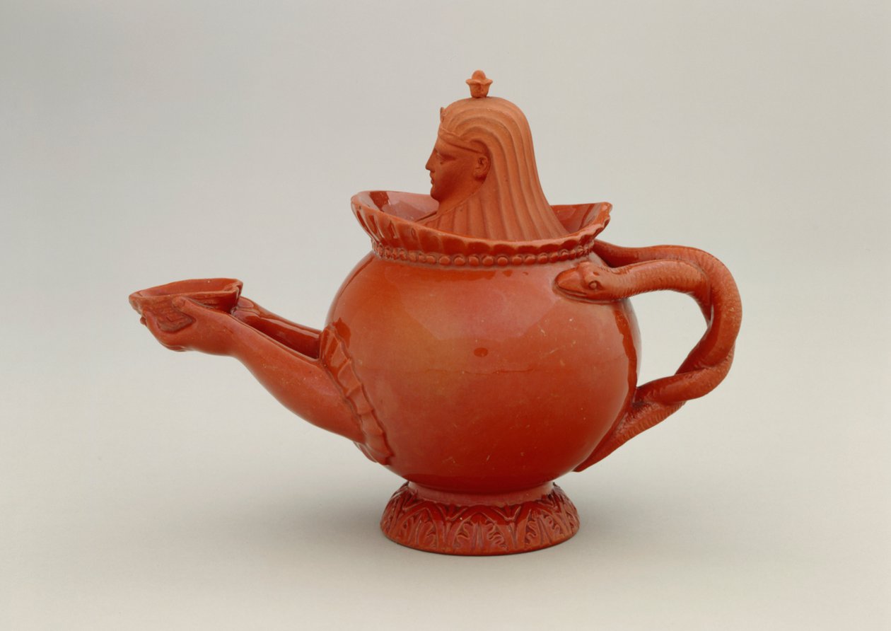 Czajnik z motywem egipskim, po 1793 (ceramiczny) autorstwa Simon Henrich Steitz