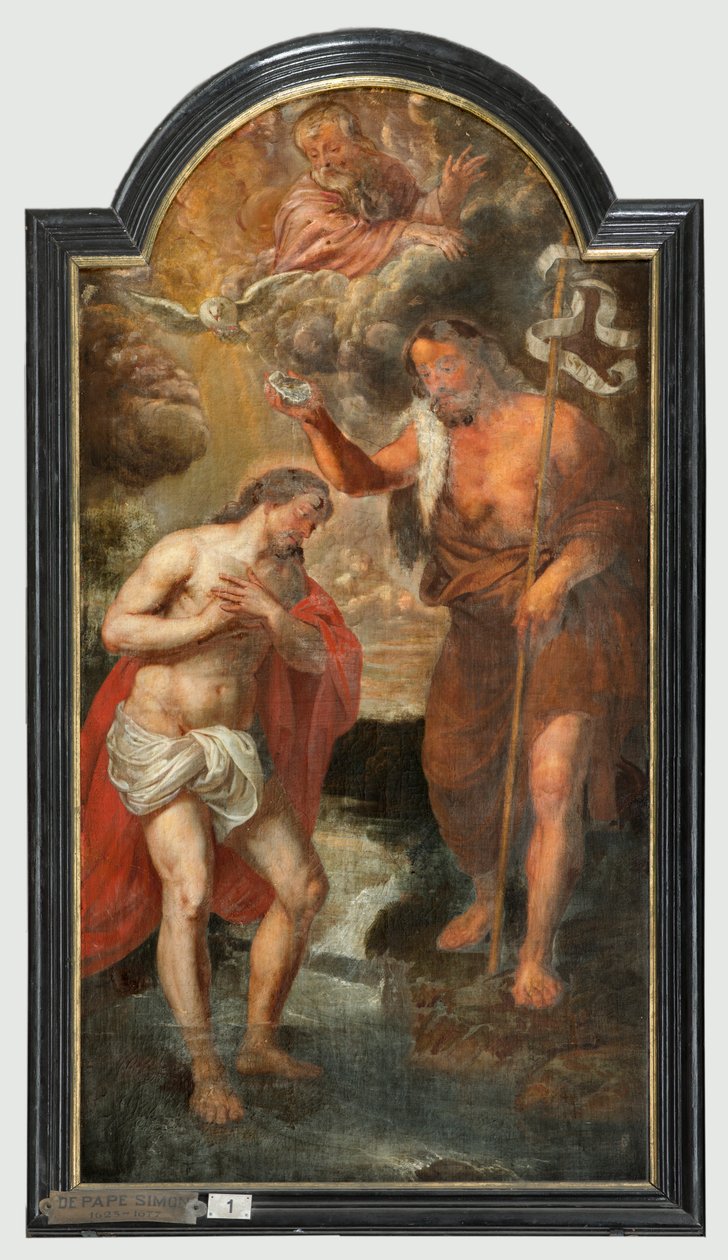 Kościół parafialny (Sint-Walburgakerk). Malarstwo, tryptyk. Szymon De Pape (?). Odkupienie chrześcijańskich niewolników Turkom. autorstwa Simon II de Pape