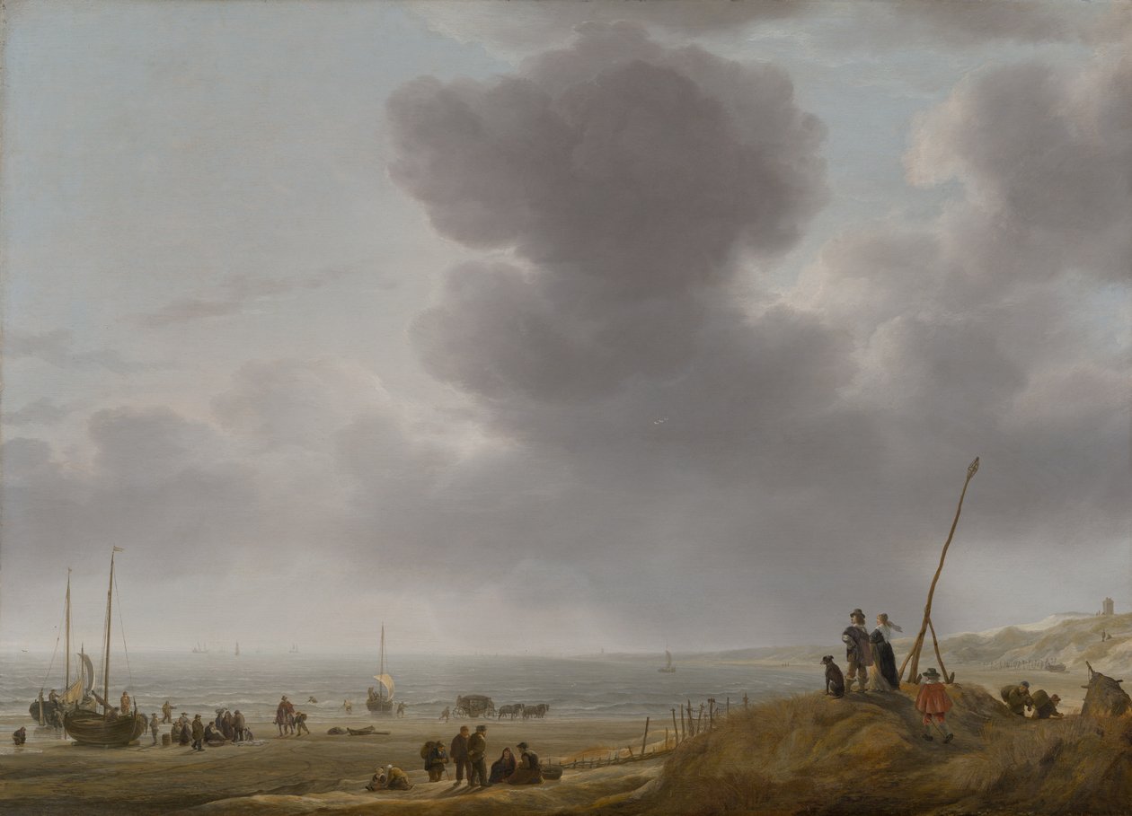 Widok na plażę, 1643 autorstwa Simon Jacobsz. Vlieger