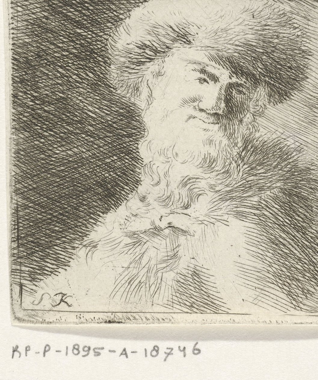 Portret nieznanego mężczyzny w futrzanym kapeluszu autorstwa Simon Klapmuts