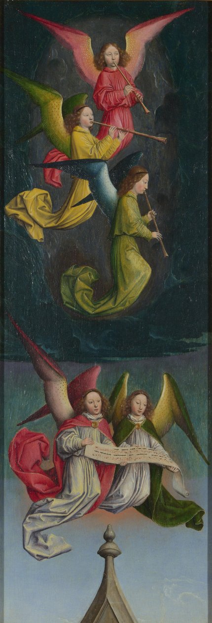 Chór Aniołów z Ołtarza św. Bertyna, ok. 1459 autorstwa Simon Marmion