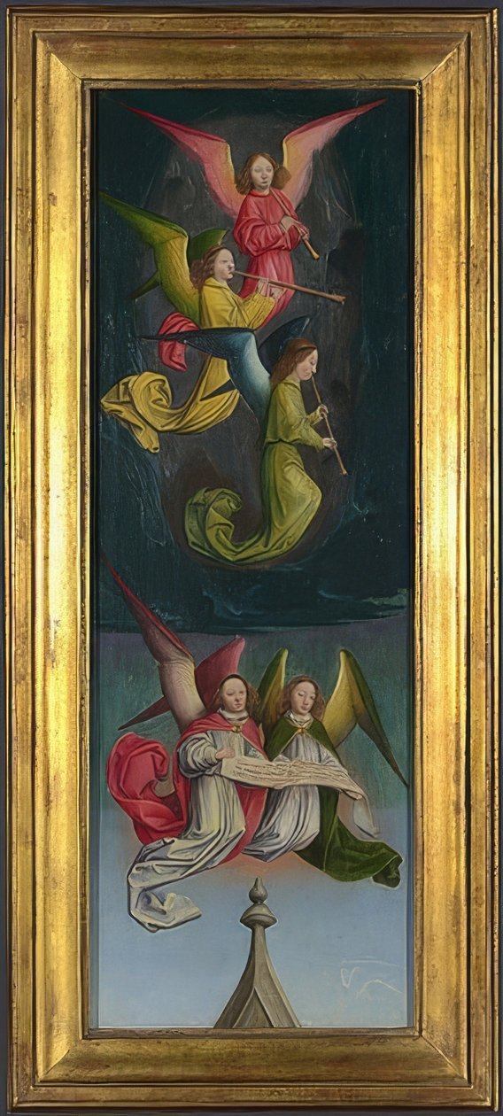 Chór aniołów (ołtarz z opactwa św. Bertyna). Około 1459 autorstwa Simon Marmion