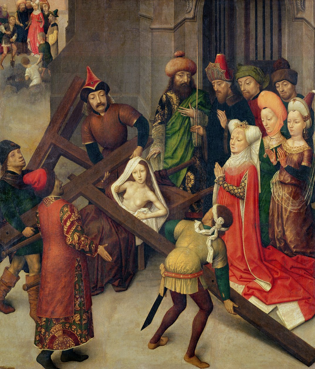 Św. Helena i Cud Prawdziwego Krzyża autorstwa Simon Marmion