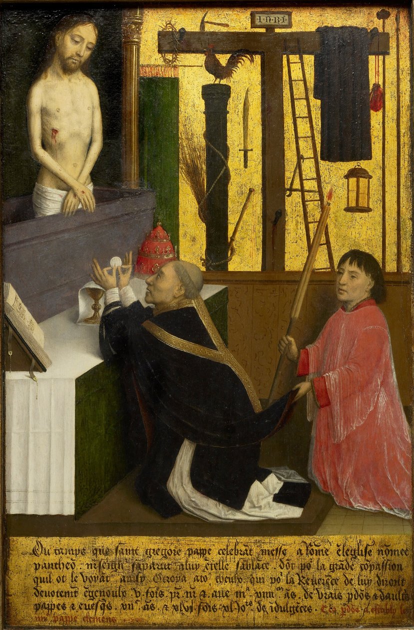 Msza św. Grzegorza - Marmion, Simon (ca 1425-1489) - ca 1460 - Olej na drewnie - 45,1x29,4 - Art Gallery of Ontario autorstwa Simon Marmion