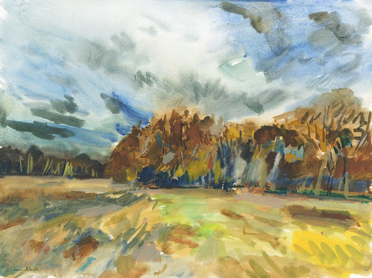 Richmond Park, 2018 (akwarela na papierze) autorstwa Simon Neville