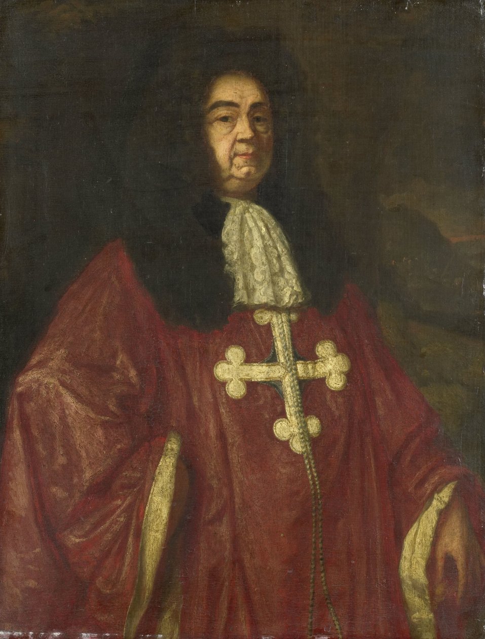 Portret Johannesa Campricha van Cronefelta, kawalera Orderu św. Maurycego i św. Łazarza, cesarskiego ambasadora Niemiec w Hadze autorstwa Simon Ruys