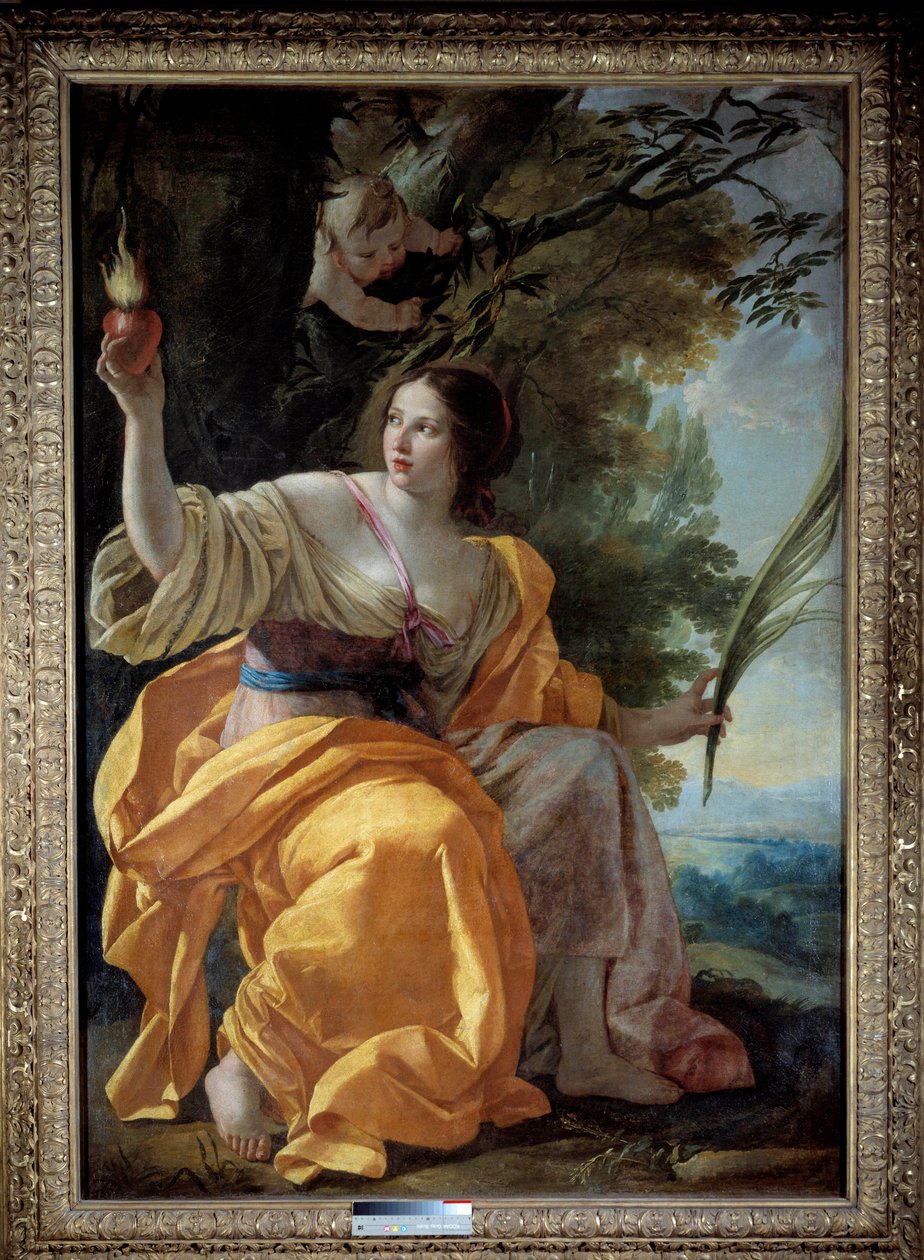 Alegoryczna Figura Miłosierdzia (dawniej Wiara” Obraz Simona Voueta (1590-1649) XVII w. Wymiary 1,9x1,3 m. autorstwa Simon Vouet