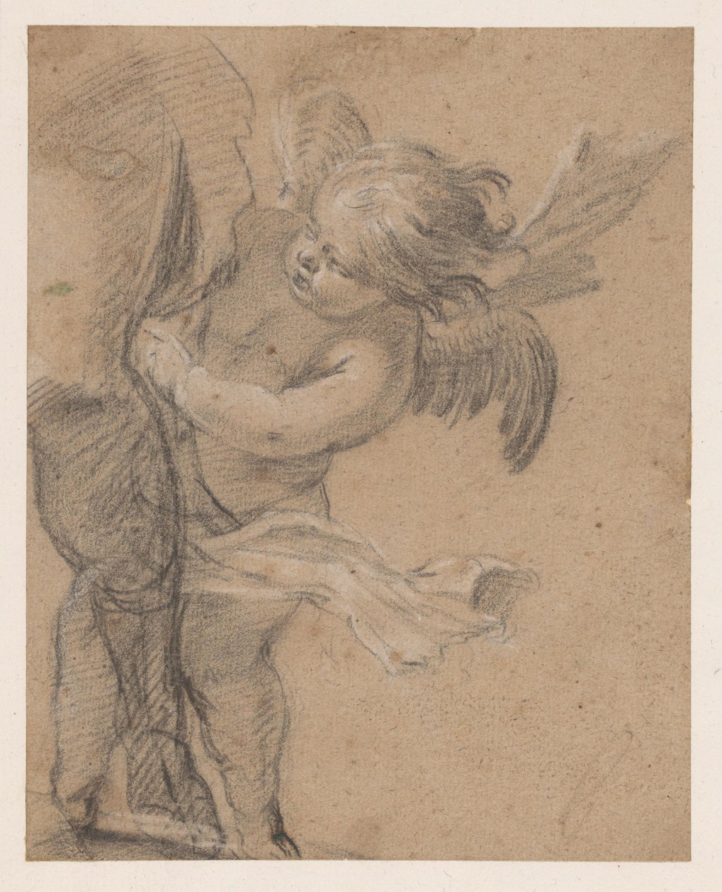 Anioł u nogi św. Rocha autorstwa Simon Vouet