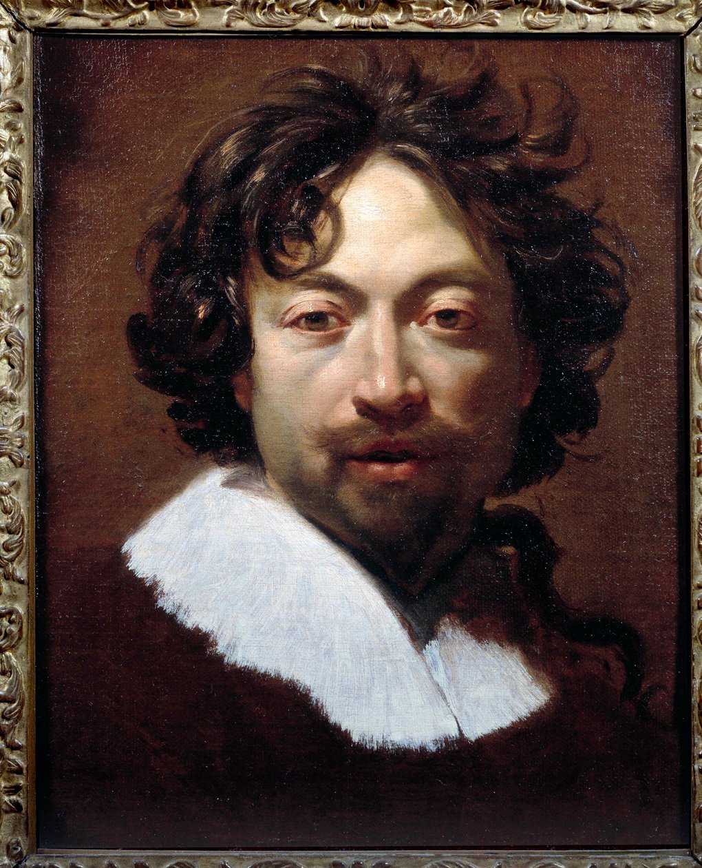 Autoportret, Simon Vouet (1590-1649) około 1626-1627, 45x36 cm, Lyon, Muzeum Sztuk Pięknych autorstwa Simon Vouet