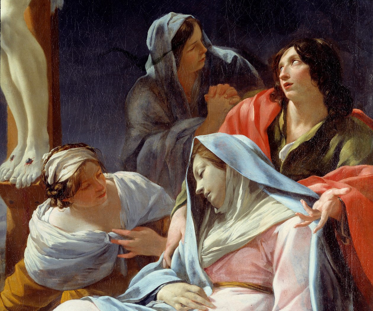 Ukrzyżowanie, szczegół: Dziewica zemdlała. Obraz Simona Voueta (1590-1649) autorstwa Simon Vouet