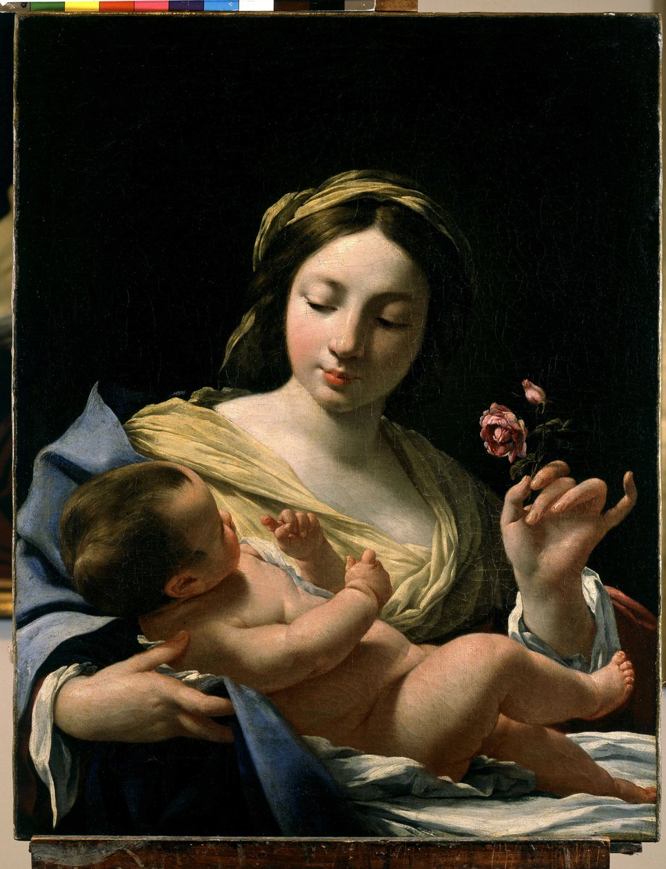 Dziewica z Dzieciątkiem Jezus (olej na płótnie) autorstwa Simon Vouet
