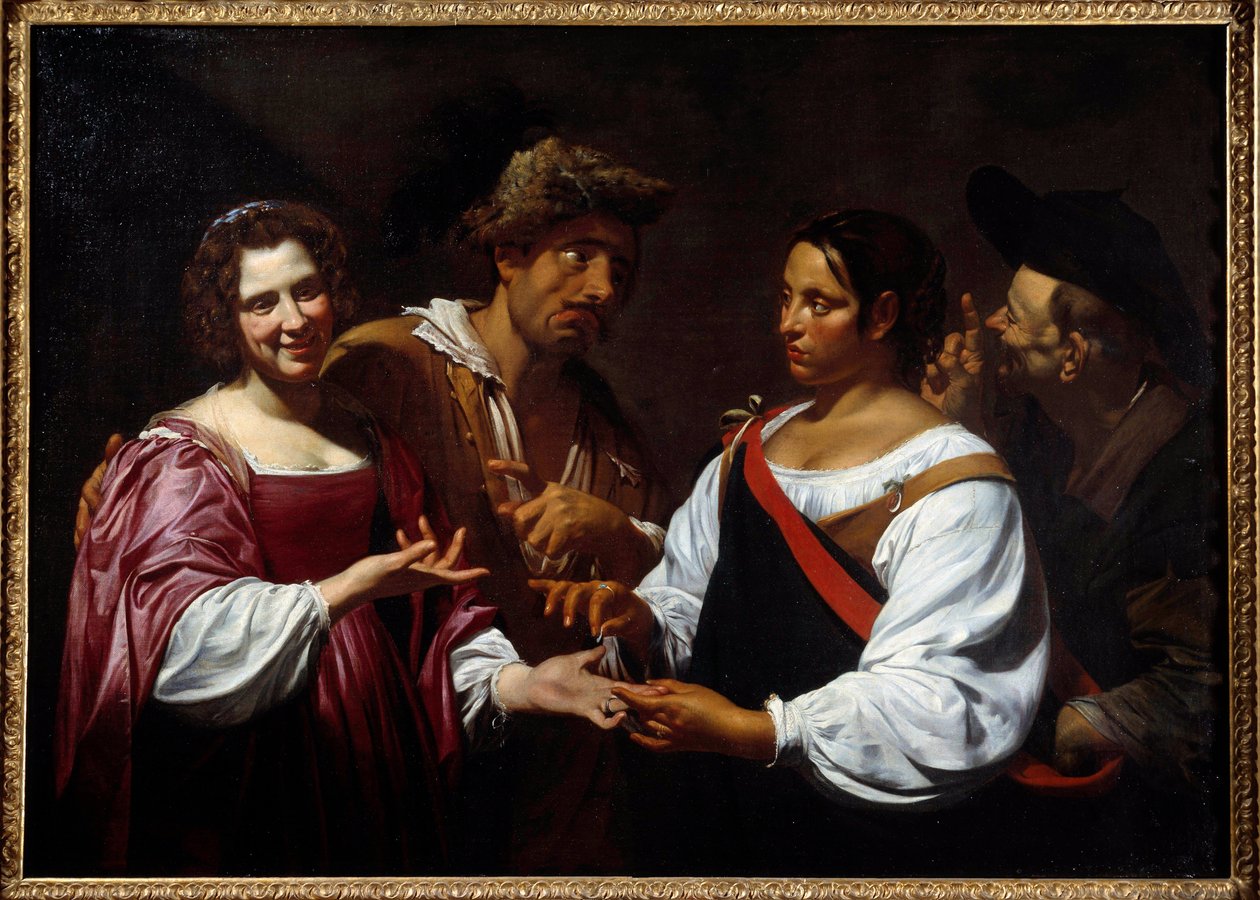 Wróżka Obraz Simona Voueta (1590-1649) 1620 Nd. 1,2x1,7 m Ottawa, Narodowa Galeria Sztuki autorstwa Simon Vouet