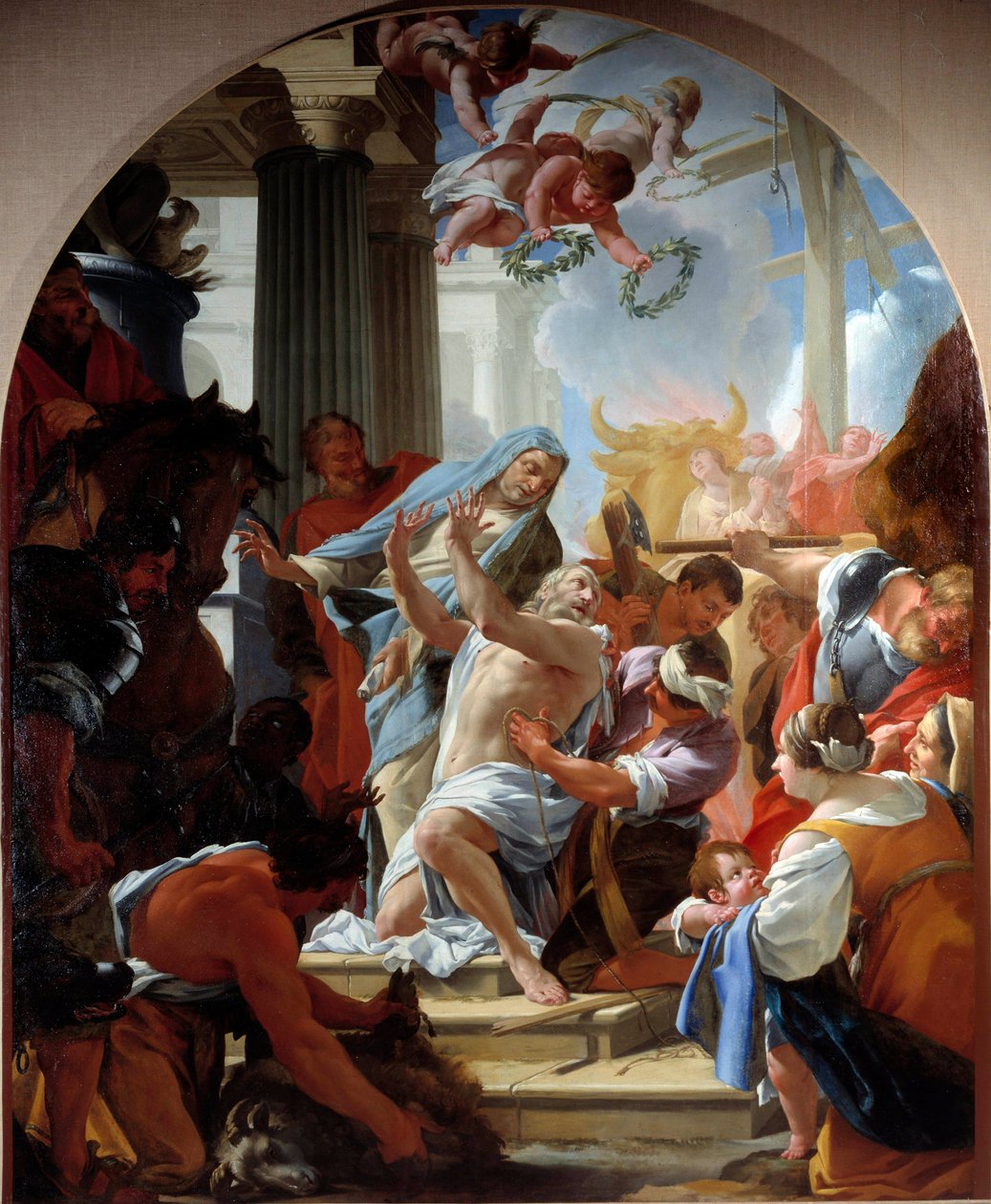 Męczeństwo św. Eustachego i jego rodziny Obraz Simona Voueta (1590-1649) 1635 Paryż, Eglise Saint Eustache autorstwa Simon Vouet