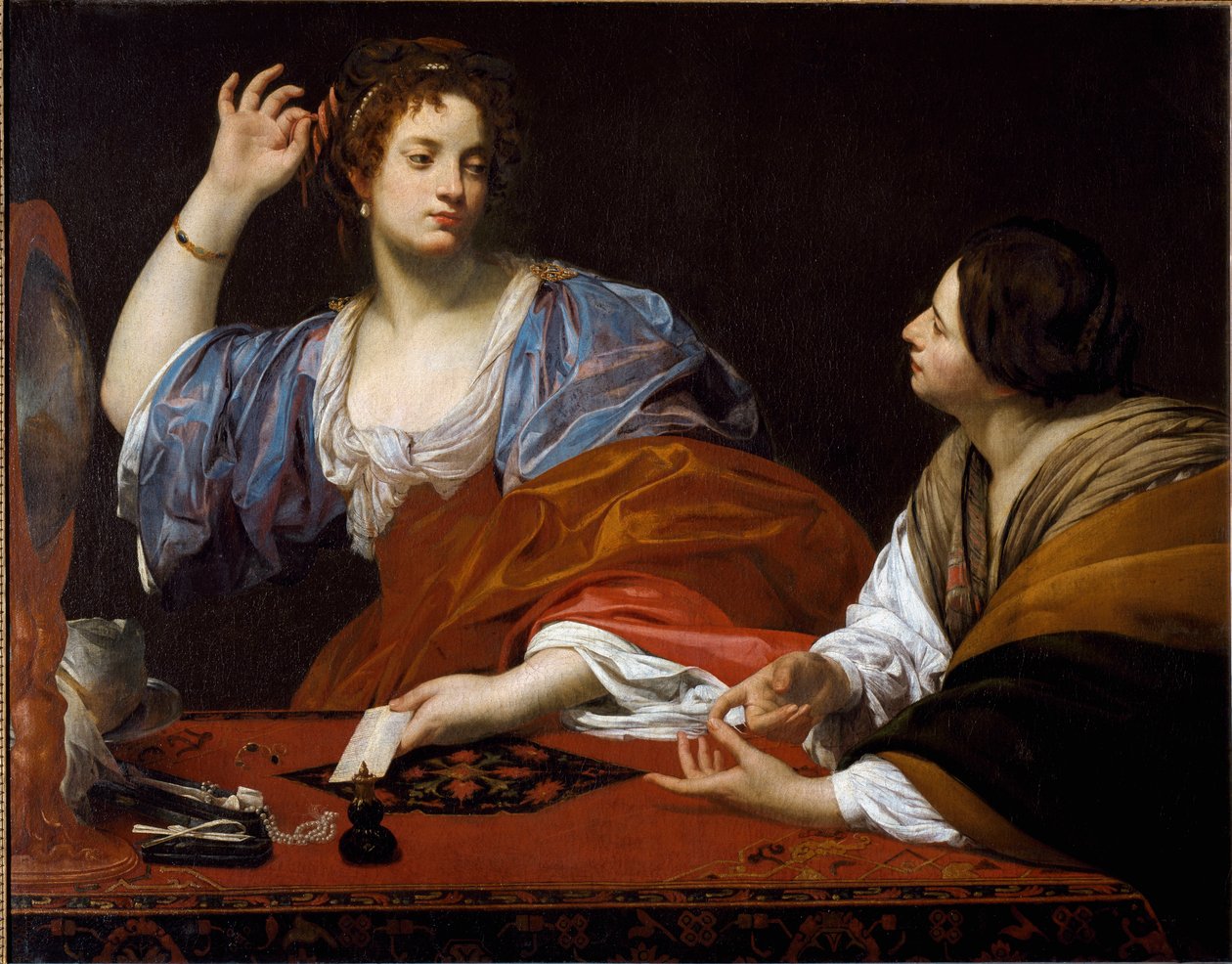 Siostry Marta i Maria z Betanii (olej na płótnie) autorstwa Simon Vouet