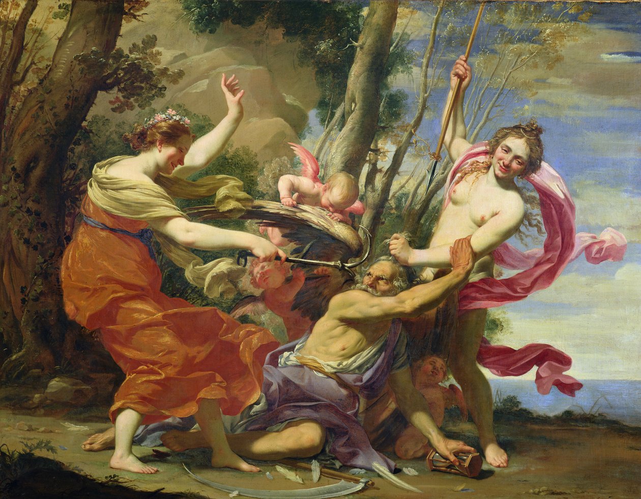 Czas pokonany przez młodość i piękno autorstwa Simon Vouet