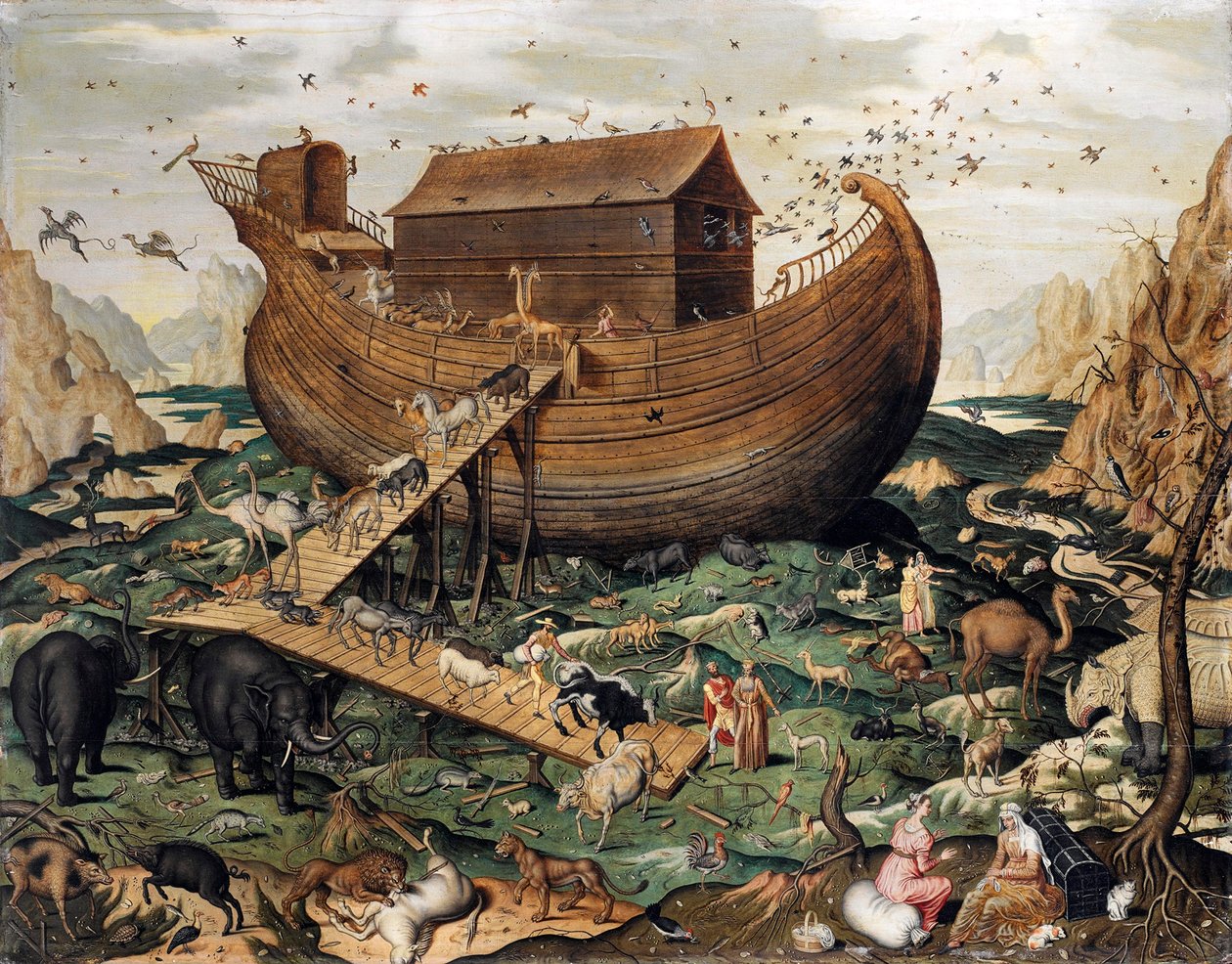 Arka Noego na górze Ararat, 1570 autorstwa Simon de Myle