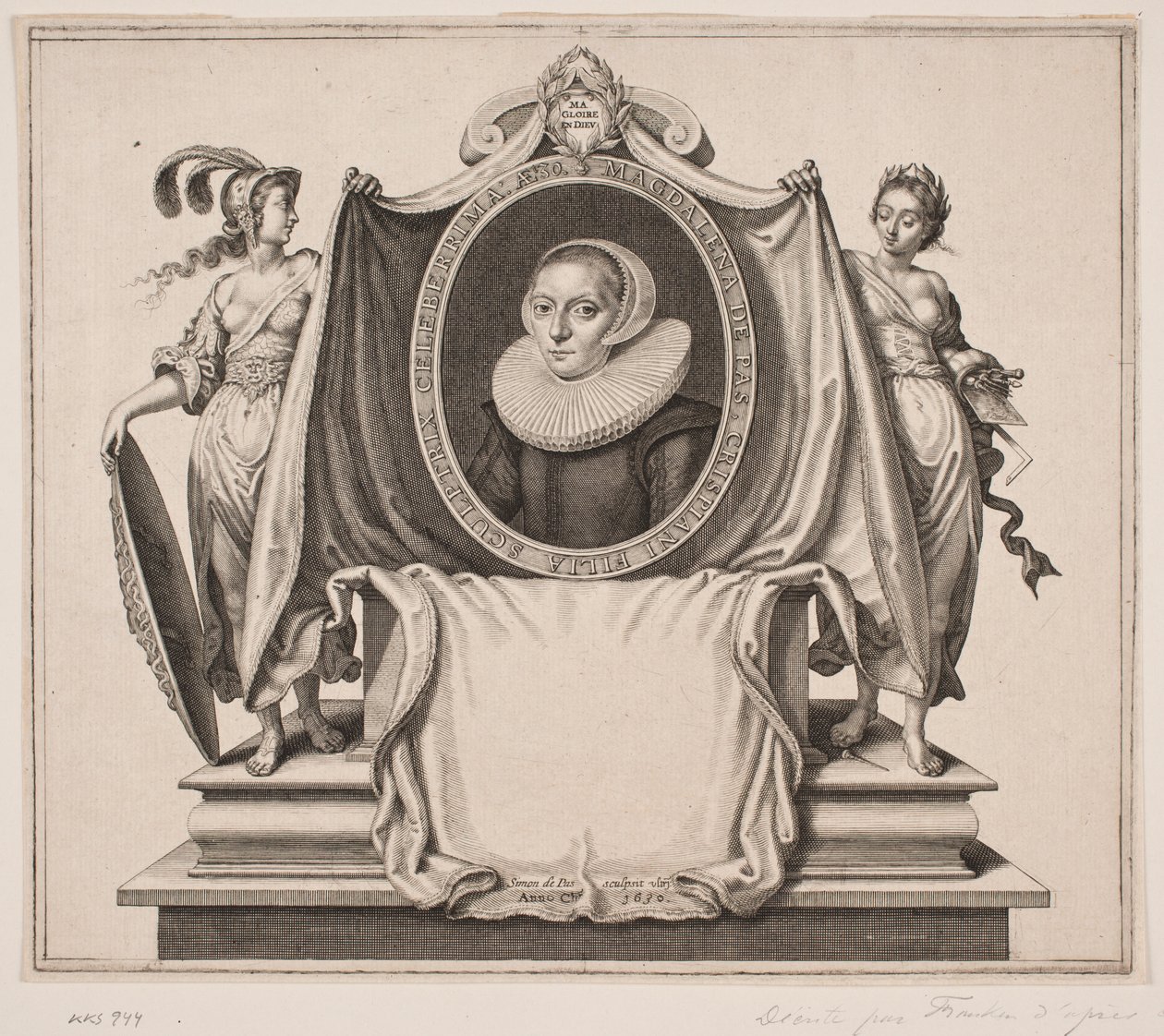 Madeleine van de Passe autorstwa Simon de Pas