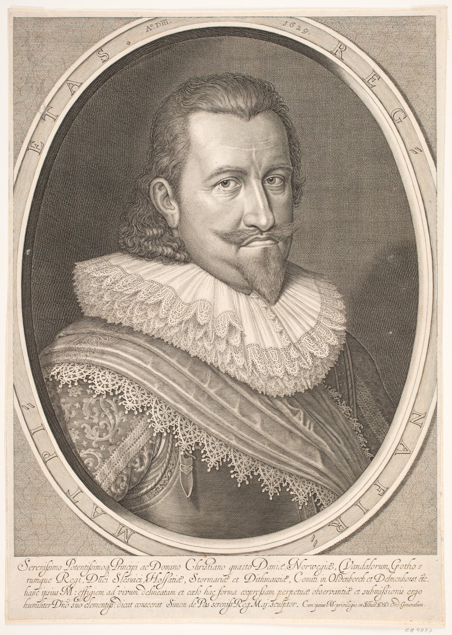 Portret Chrystiana IV autorstwa Simon de Pas