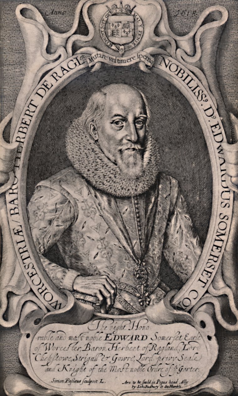 Edward Somerset, 4. hrabia Worcester, dworzanin angielski, c1618 1894 autorstwa Simon de Passe