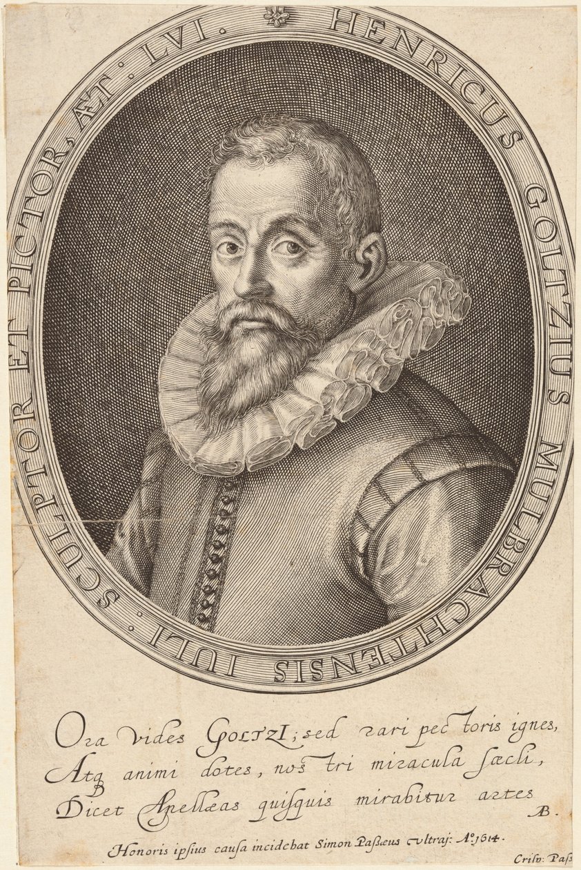 Hendrik Goltzius autorstwa Simon de Passe