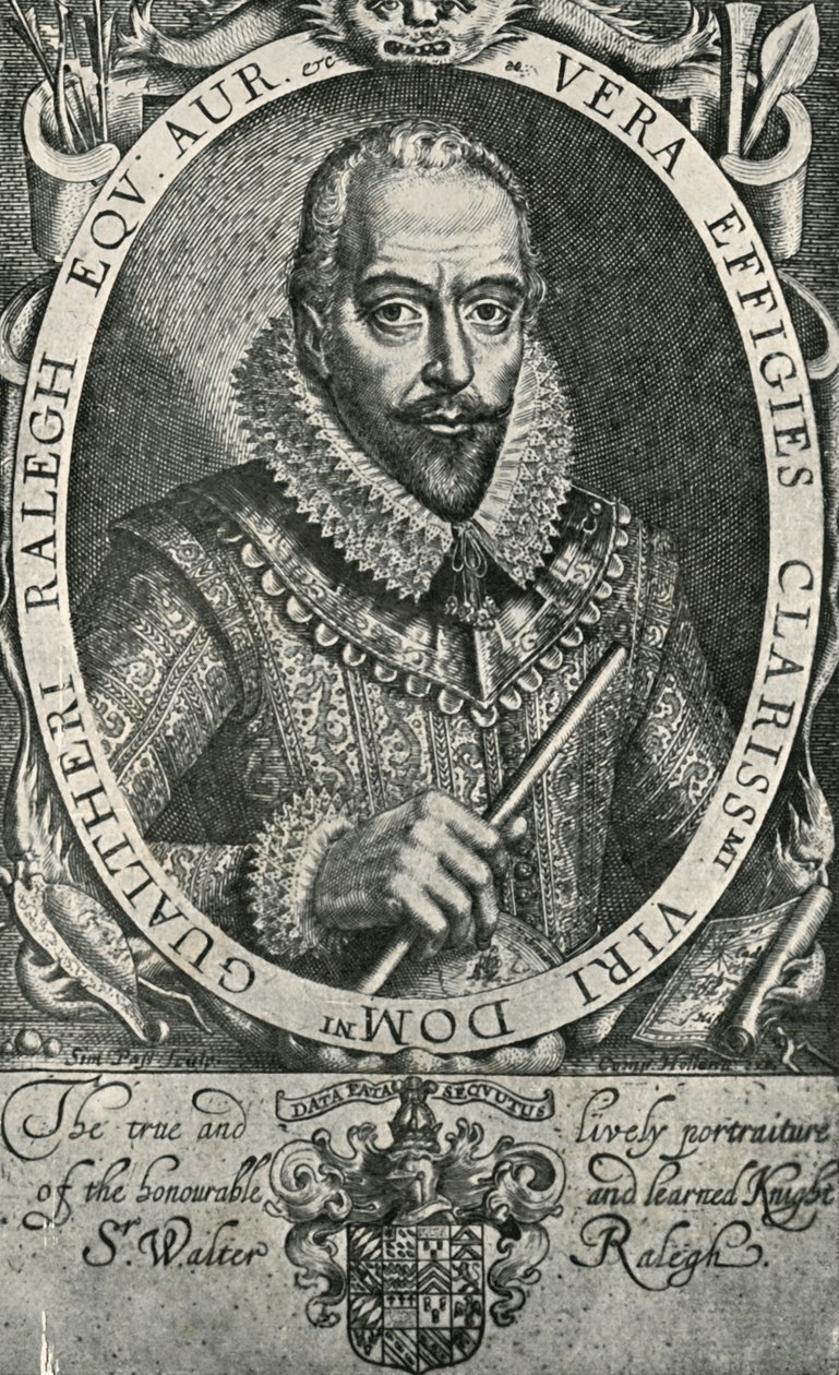 Sir Walter Raleigh, 1906. autorstwa Simon de Passe