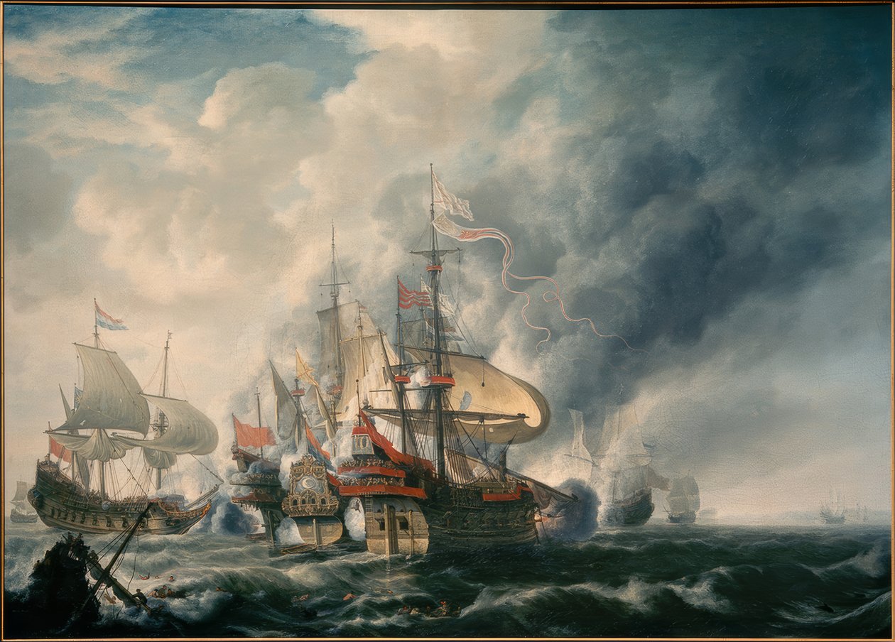 Admirał Joris van Spilbergen w bitwie u wybrzeży Peru, 17 lipca 1615 r autorstwa Simon de Vlieger