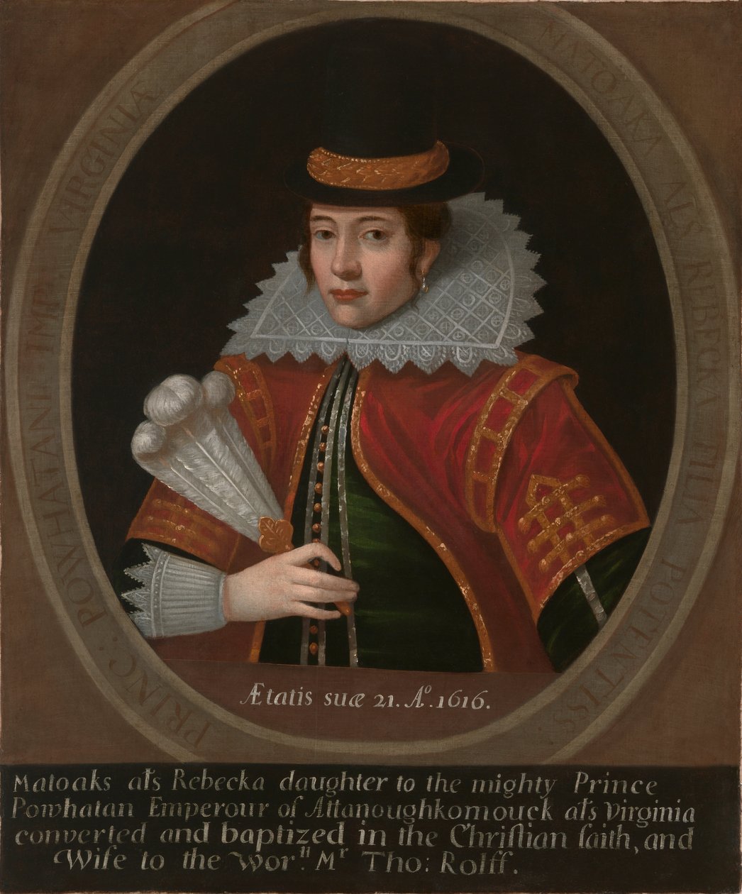 Pocahontas autorstwa Simon van de Passe