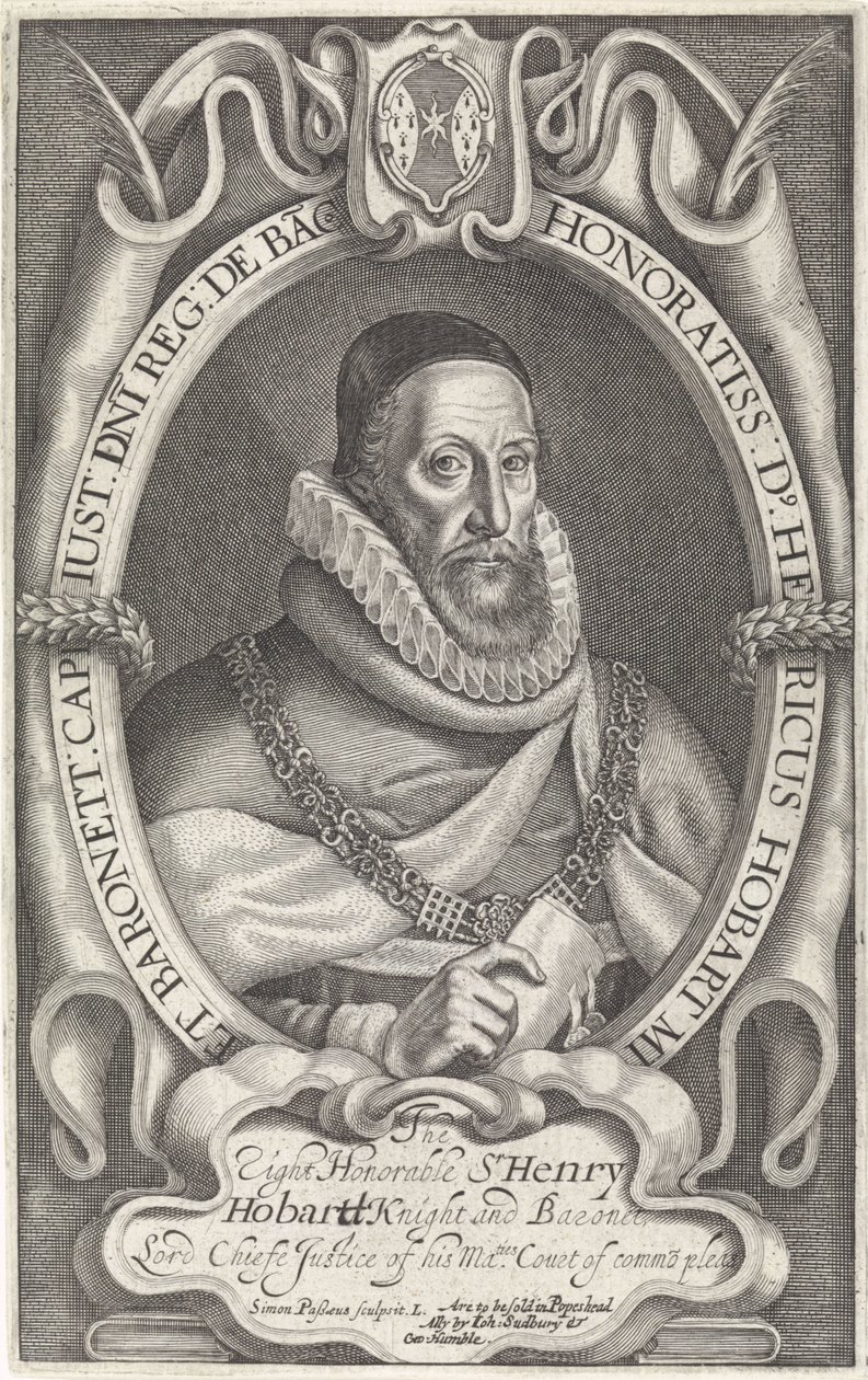 Portret Henryka Hobarta autorstwa Simon van de Passe