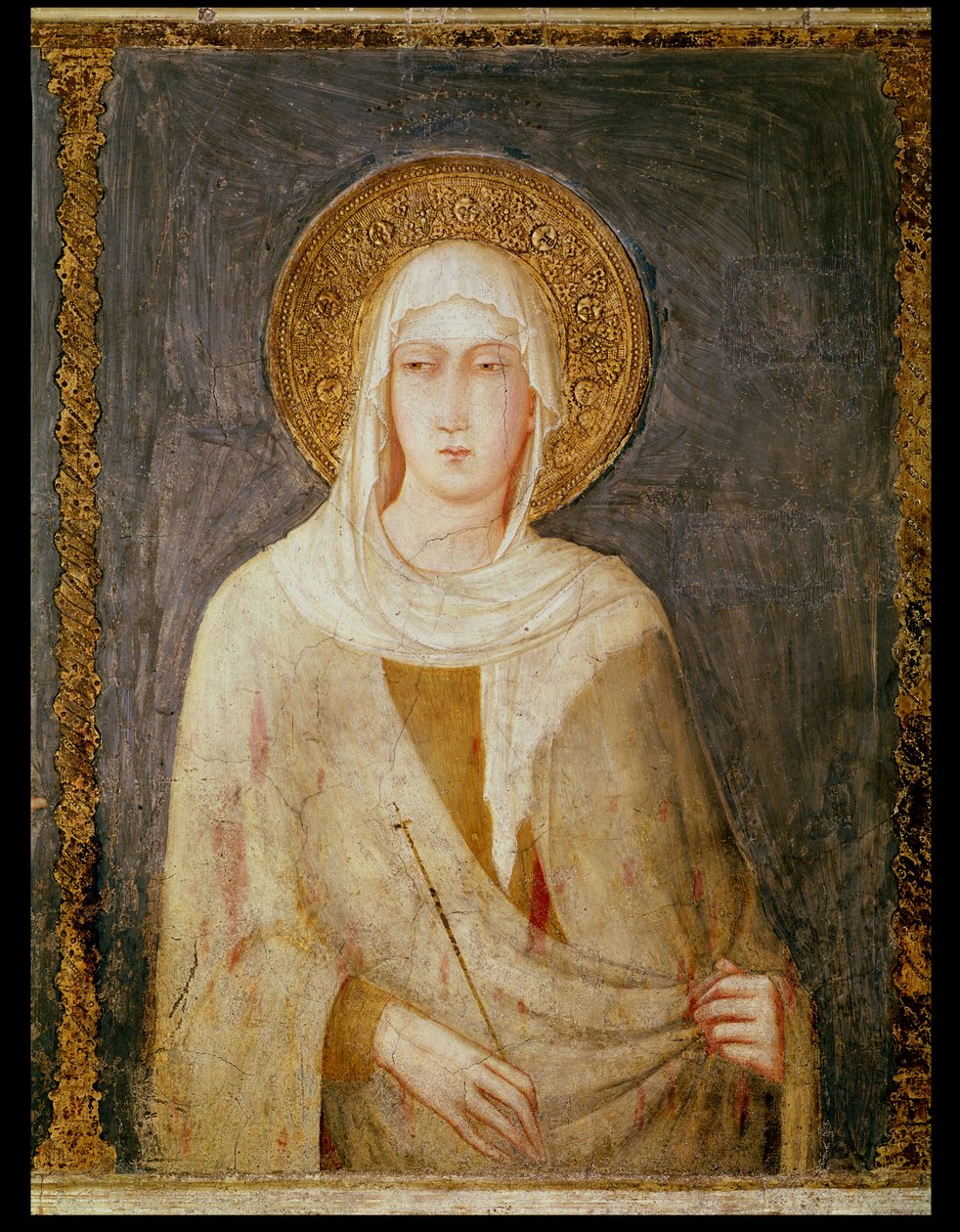 Pięciu Świętych, fragment św. Klary autorstwa Simone Martini