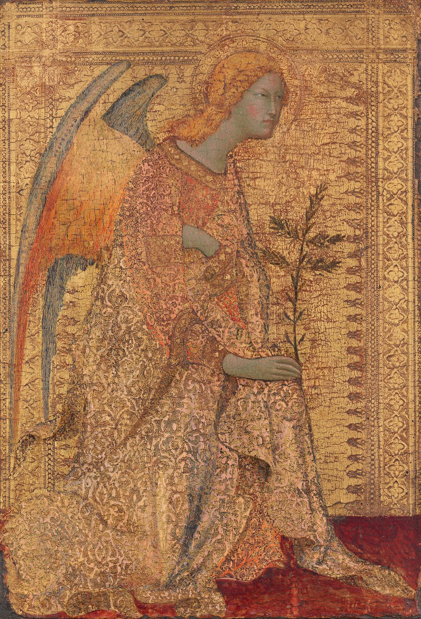 Anioł Zwiastowania, ok. 1333 (tempera na panelu) autorstwa Simone Martini