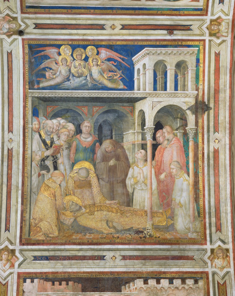 Śmierć św. Marcina, z życia św. Marcina, ok. 1322-26 autorstwa Simone Martini