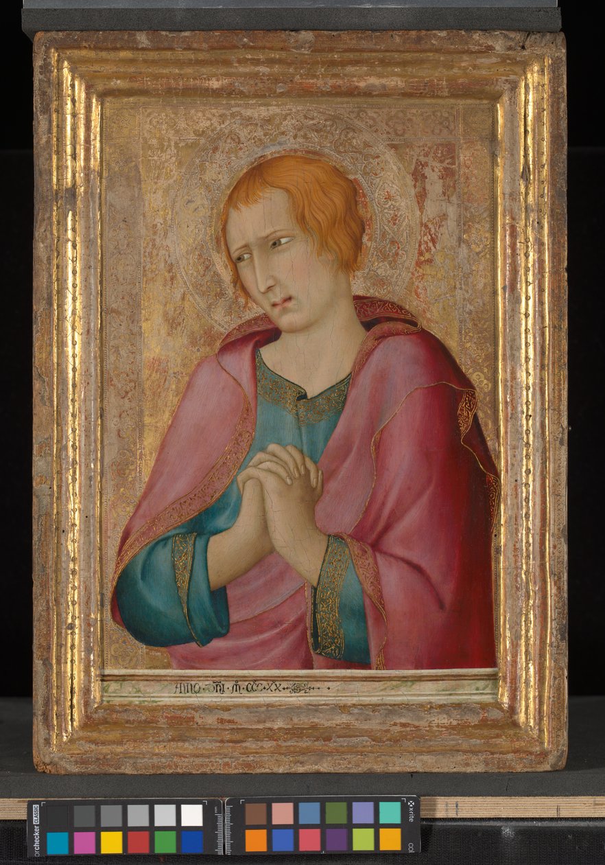 Św. Jan Ewangelista, 1320 (tempera na desce) autorstwa Simone Martini