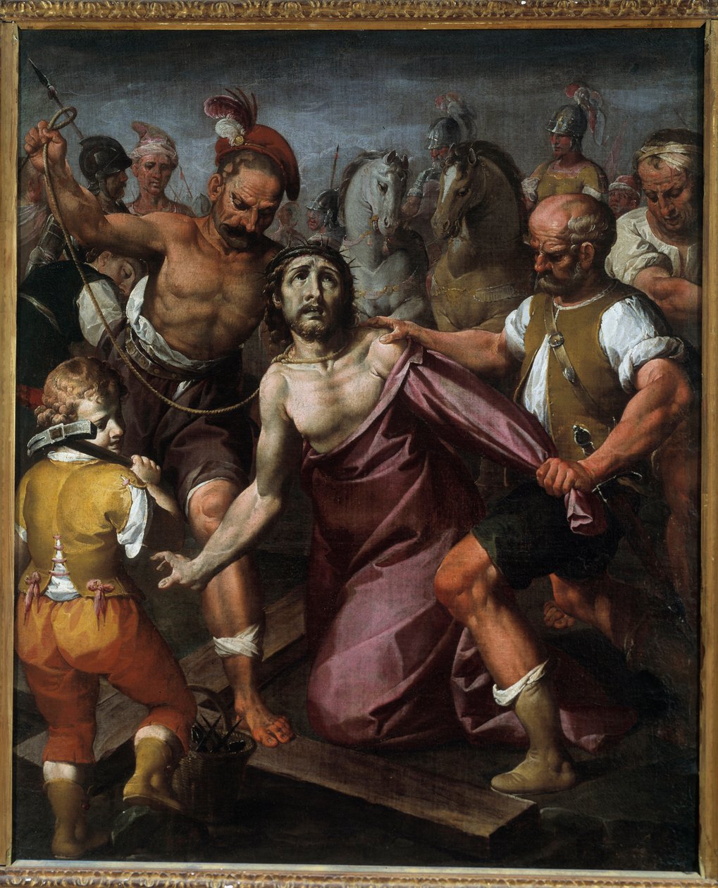 Chrystus odarty z szat (olej na płótnie, ok. 1615) autorstwa Simone Barabino