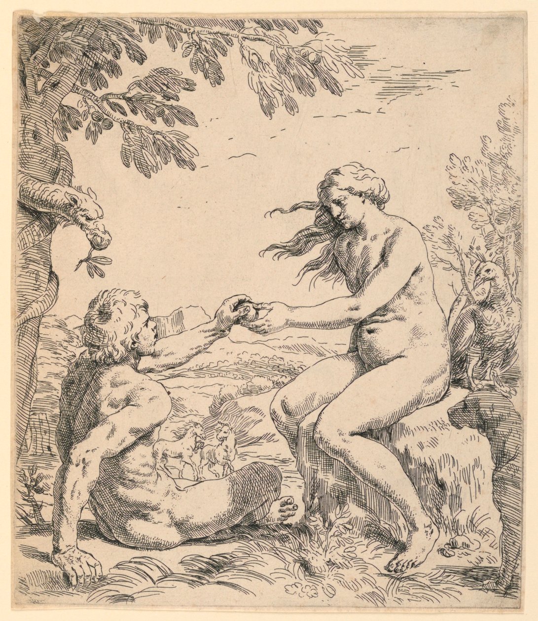 Adam i Ewa autorstwa Simone Cantarini