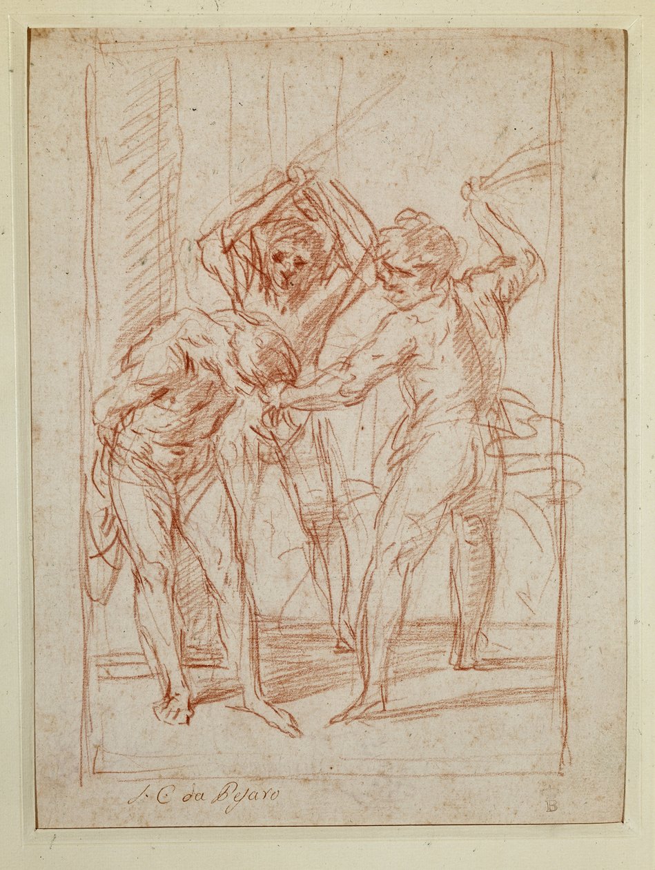 Biczowanie (rysunek autorstwa Simone Cantarini