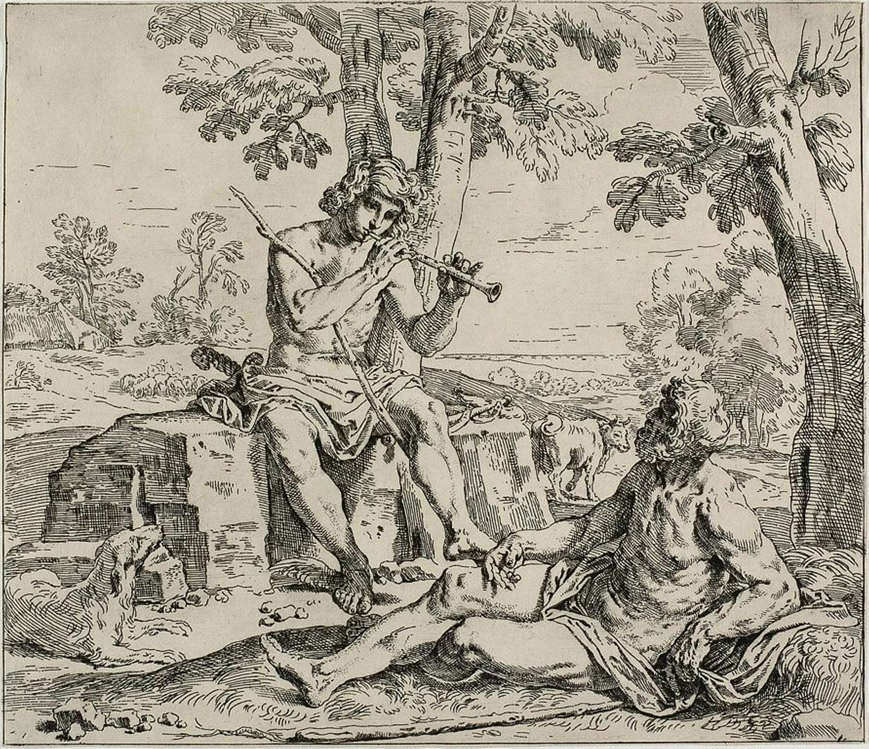 Merkury i Argus autorstwa Simone Cantarini
