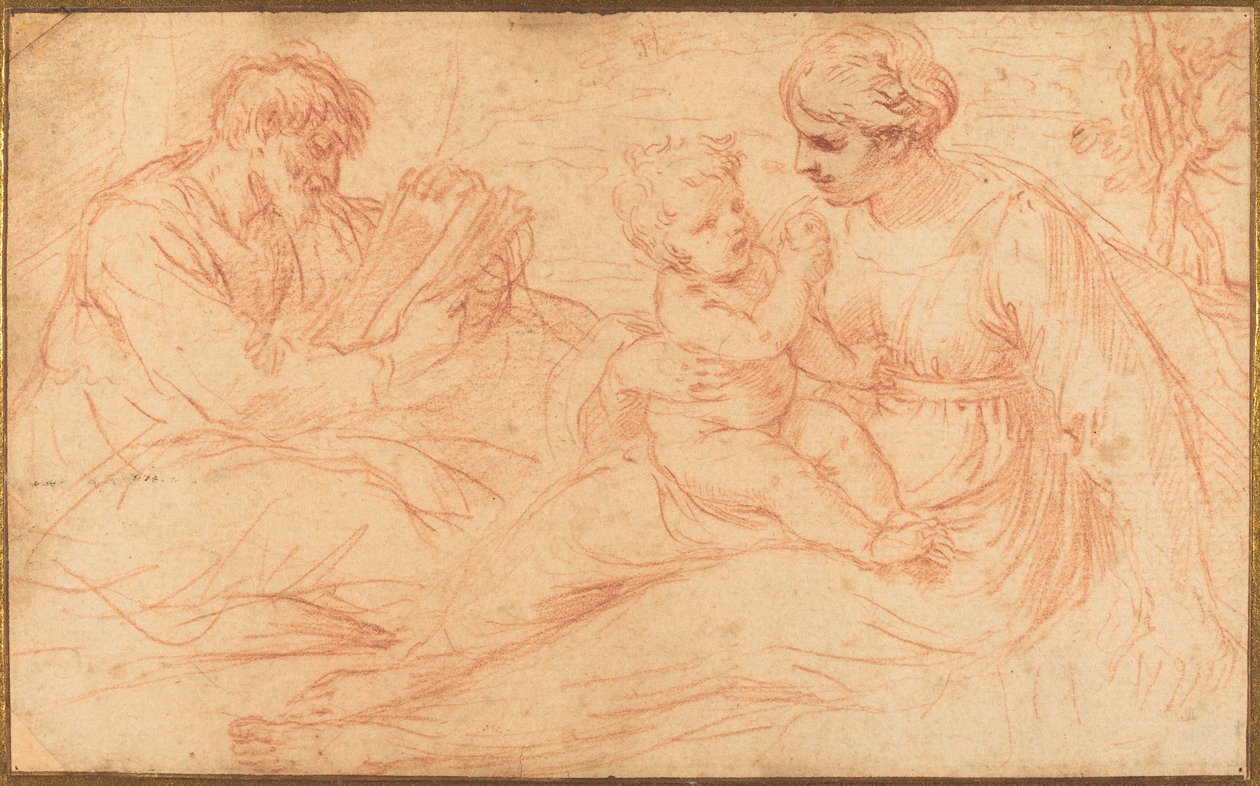 Die Heilige Familie autorstwa Simone Cantarini