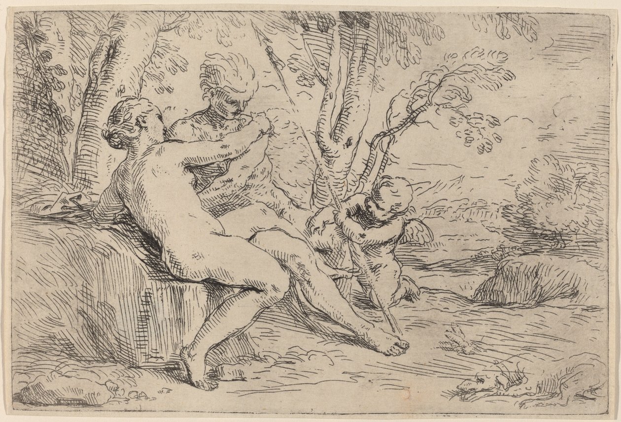 Wenus i Adonis autorstwa Simone Cantarini
