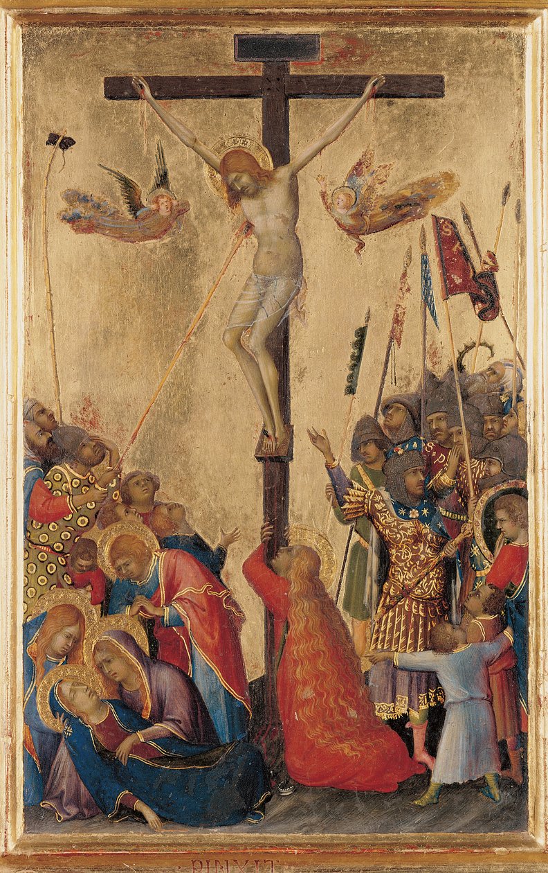 Kalwaria, z poliptyku Orsini (tempera na desce) (zobacz także 471172-4) autorstwa Simone Martini