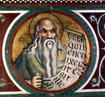 Maesta: Izaak, detal z kadru autorstwa Simone Martini