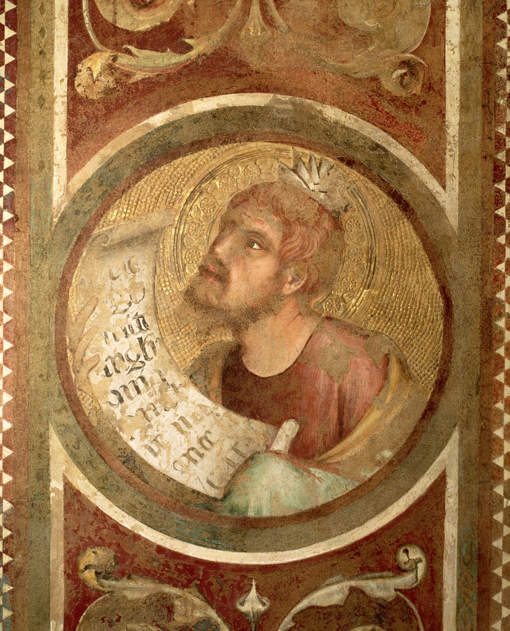 Maesta: Malachiasz, detal z kadru autorstwa Simone Martini