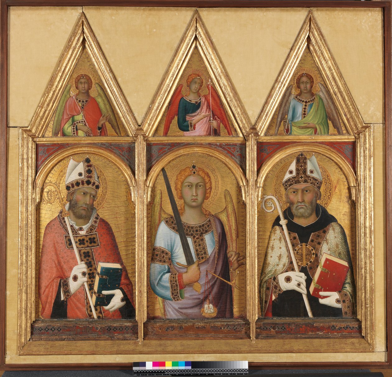 Św. Geminianus, ok. 1319 tempera ze złotem na desce z 58835 autorstwa Simone Martini