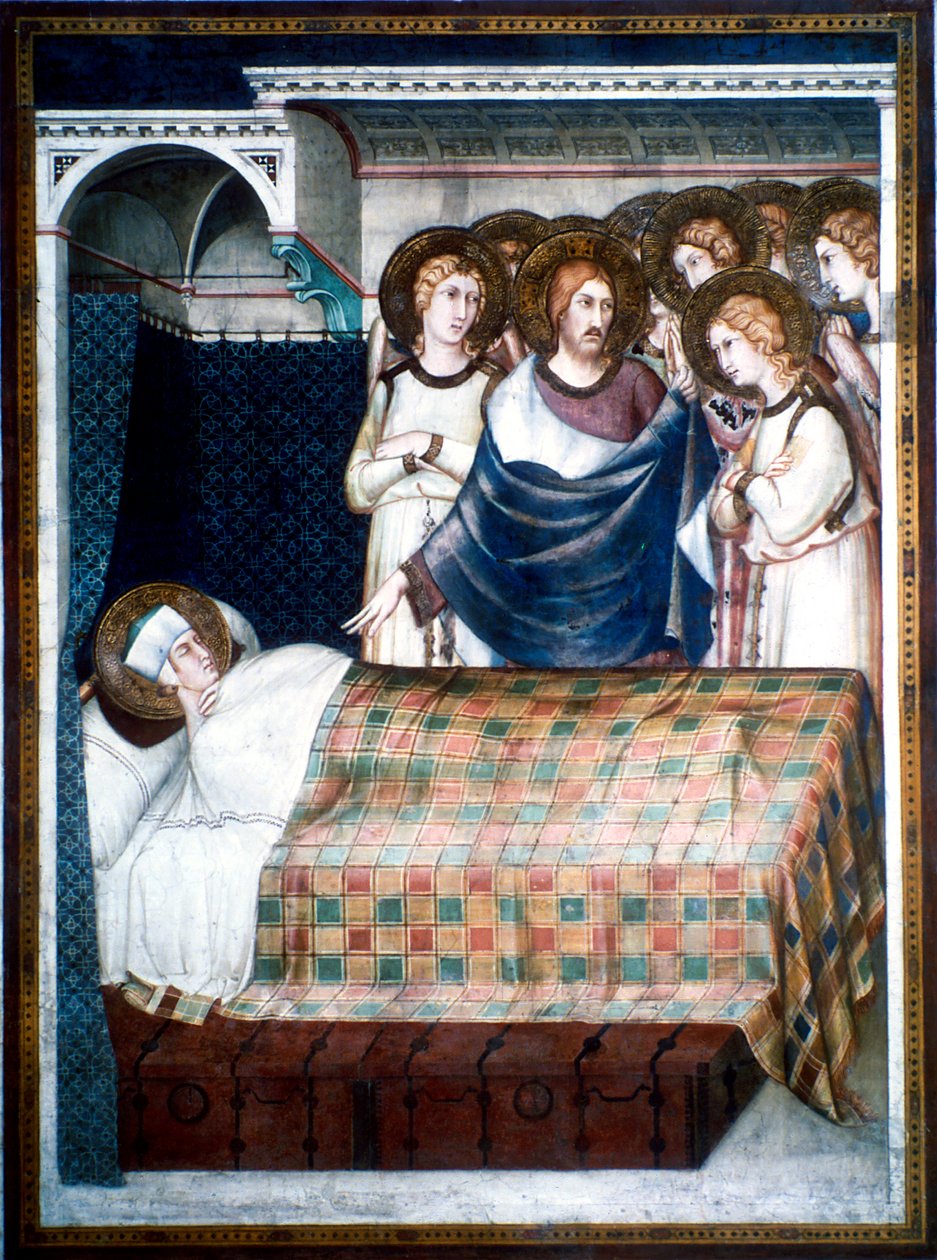 Sen św. Marcina, XIV wiek. autorstwa Simone Martini