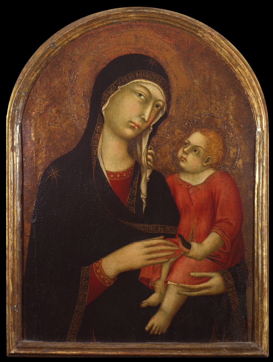 Dziewica z Dzieciątkiem, pierwsza trzecia XIV wieku. autorstwa Simone Martini di