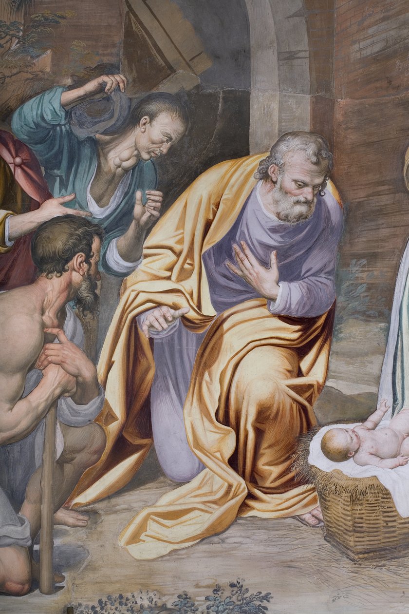 Adoracja pasterzy, 1578-82 (detal 3497111) autorstwa Simone Veneziano Peterzano