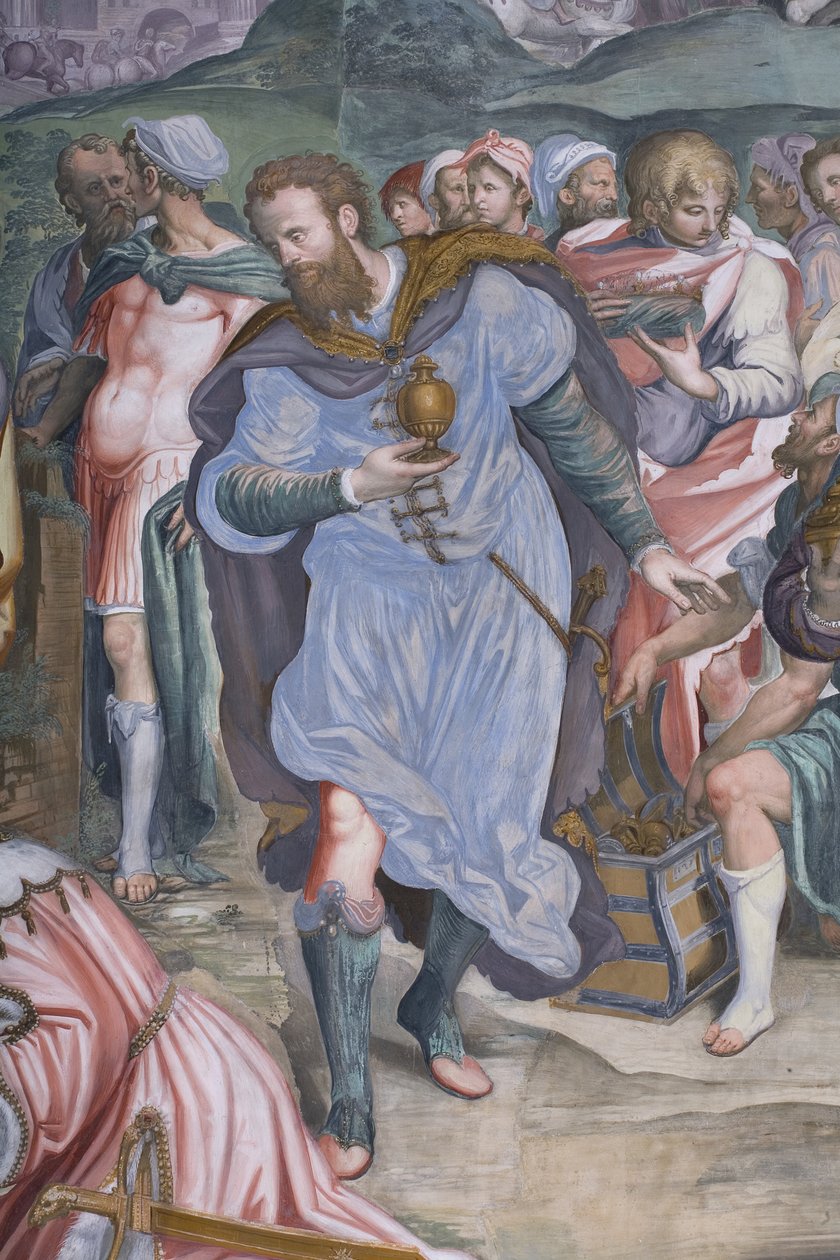 Adoracja Trzech Króli, Prezbiterium, 1578-82 (detal z 3497103) autorstwa Simone Veneziano Peterzano